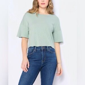 Threads 4 Thought Sage Green Top